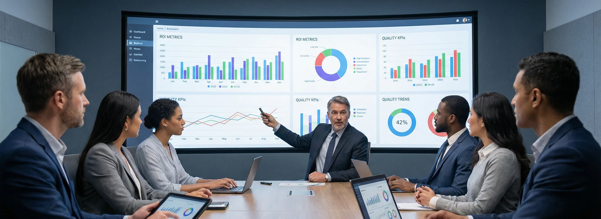 Métricas de calidad y ROI en executive search con dashboards y KPIs